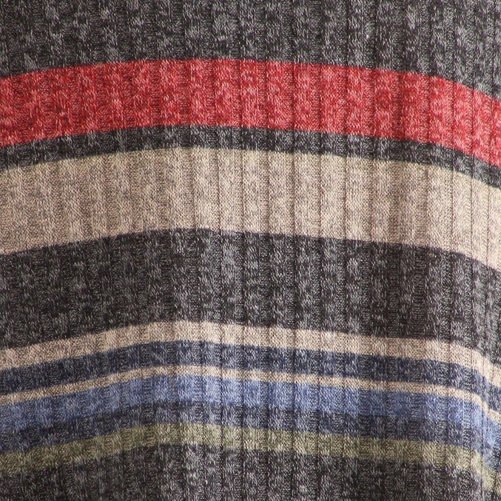 STRIPED, RIB KNIT MIDI DRESS - Picture 2 of 2